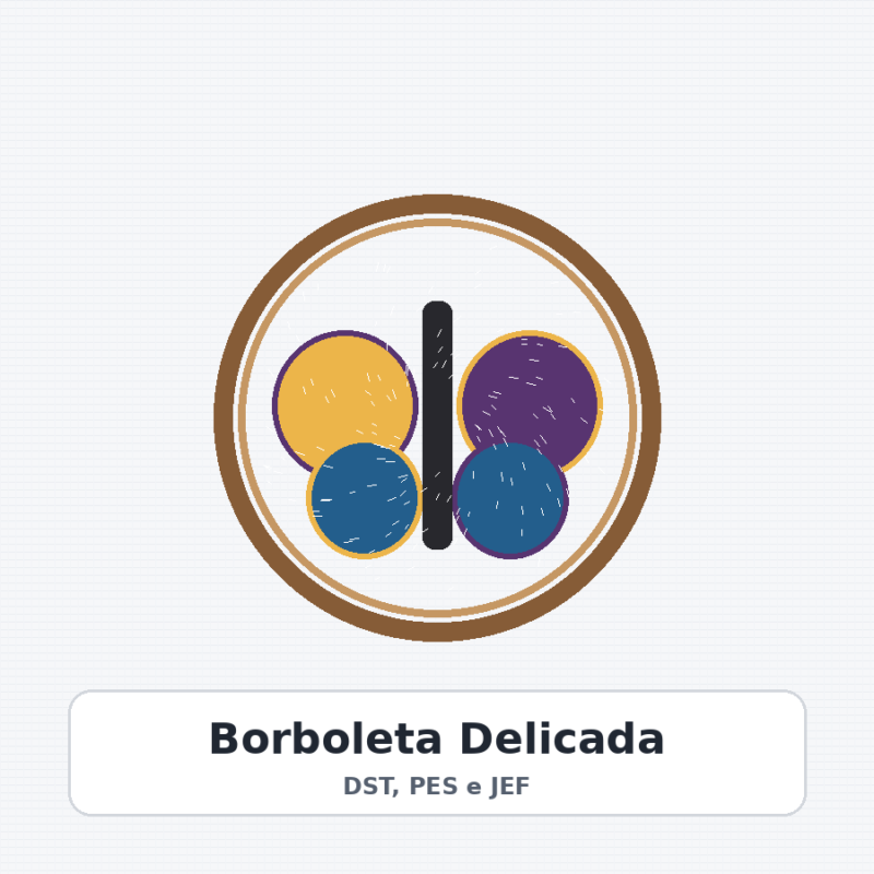 Matriz de Bordado Borboleta Delicada