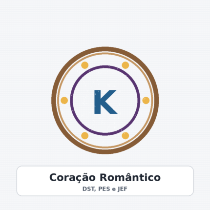 Matriz de Bordado Coração Romântico