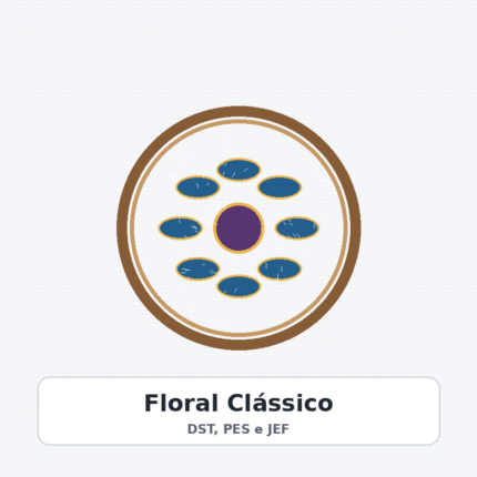 Matriz de Bordado Floral Clássico