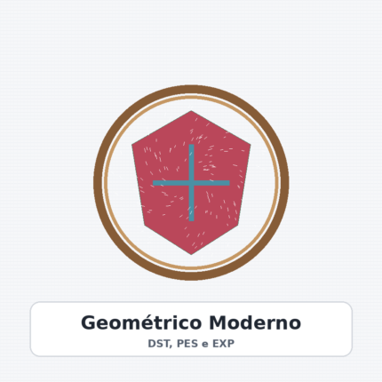 Matriz de Bordado Geométrico Moderno