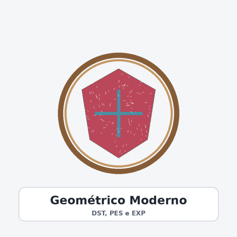 Matriz de Bordado Geométrico Moderno