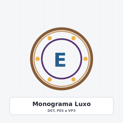 Matriz de Bordado Monograma Luxo
